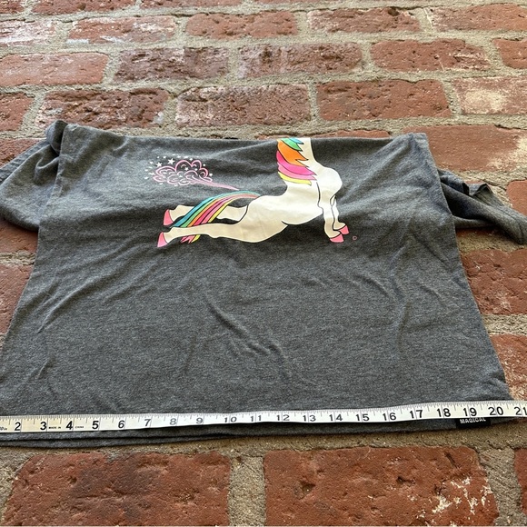 Yoga Unicorn Cobra Pose Exhale Short Sleeve Men's Large T-Shirt Heathered Grey - Picture 8 of 10